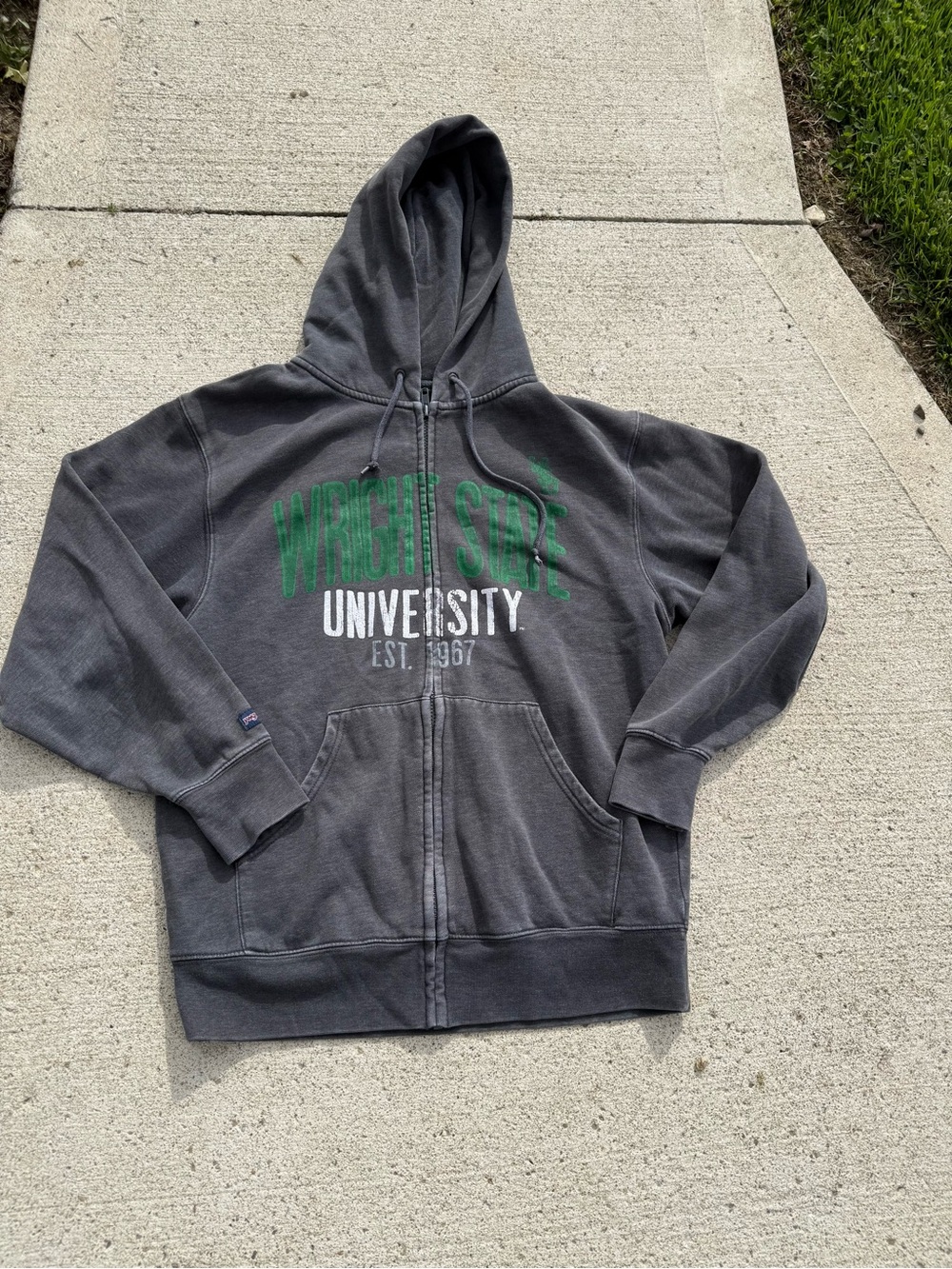 Vintage Jansport Wright State University Zip-Up Hoodie